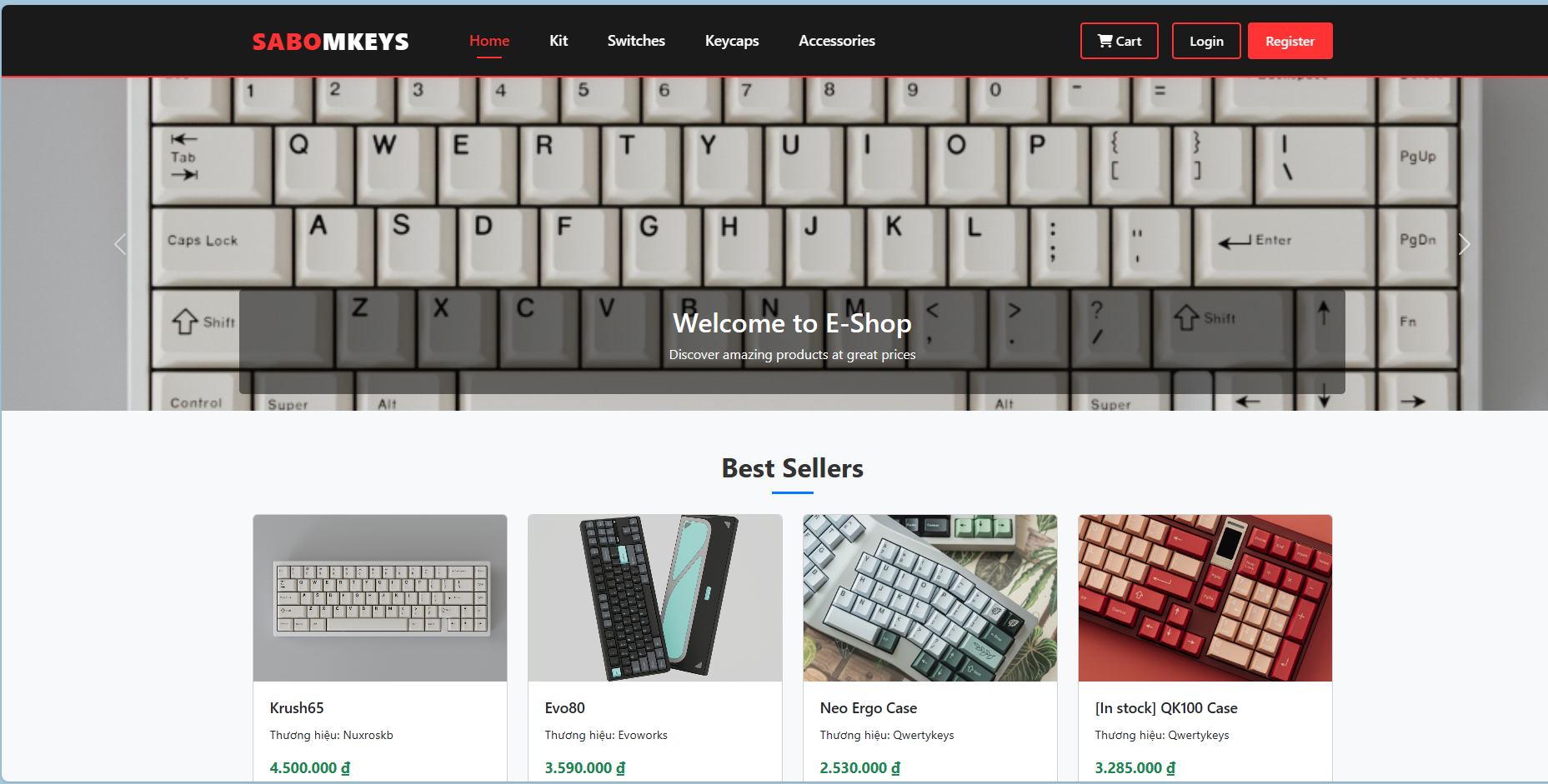 MechkeyShop - Website bán bàn phím